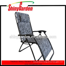 Folding Recliner Zebra Style Zero Gravity With Magazine Bag